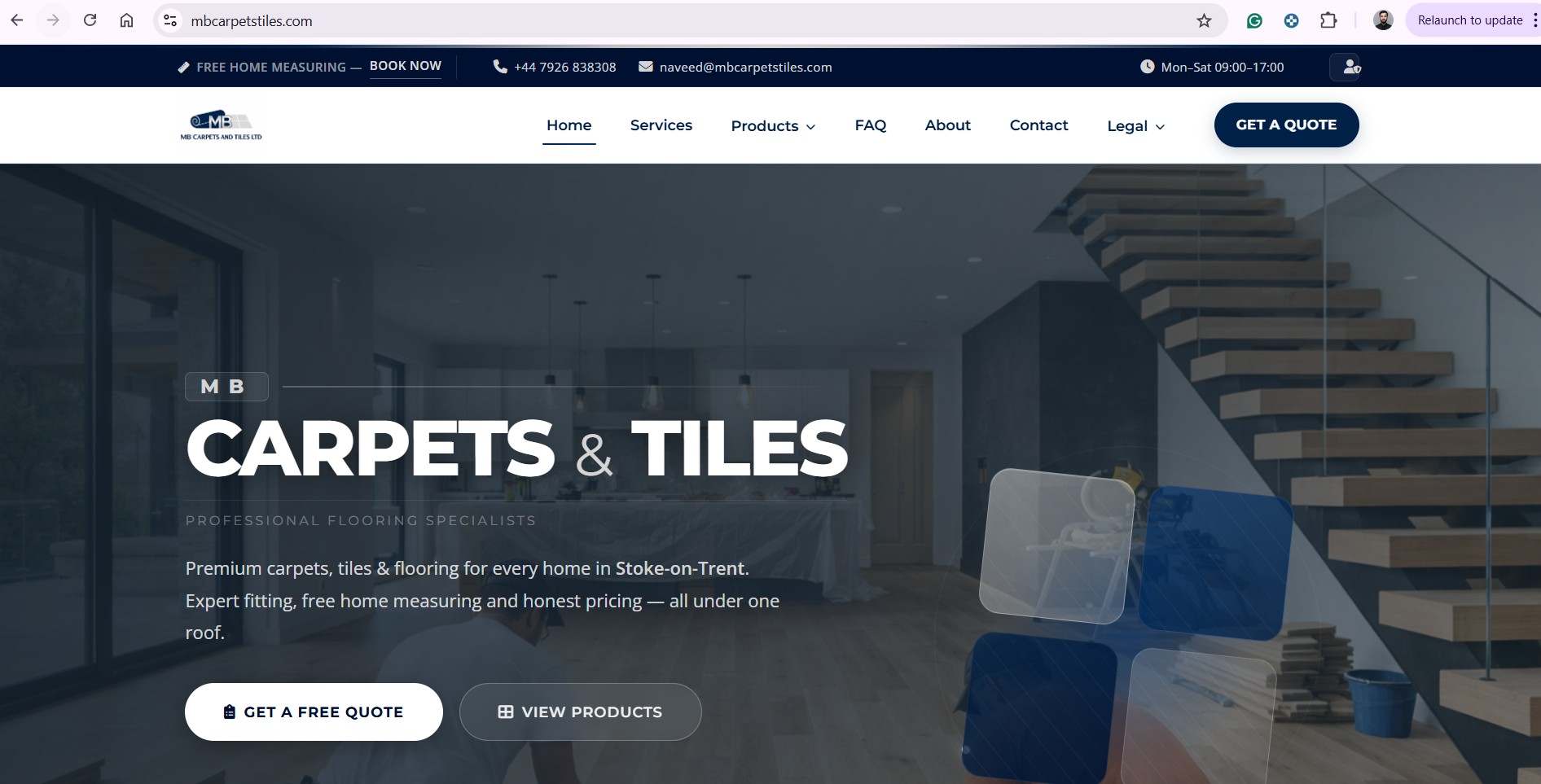 MB Carpets and Tiles Ltd - Company Website
