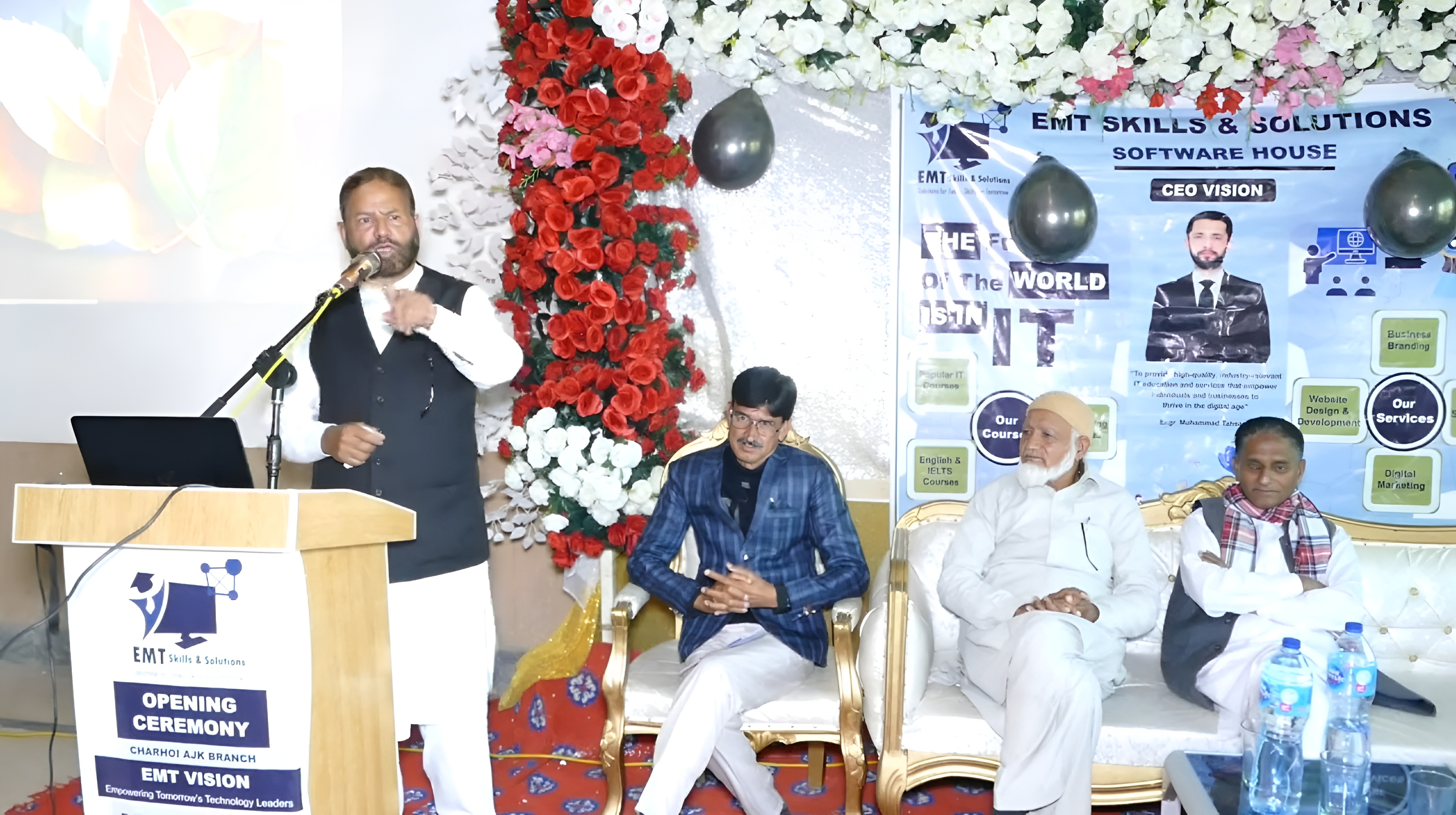 Inspiring speeches delivered during the Grand Opening of EMT Skills & Solutions, November 2024, engaging students and community leaders.